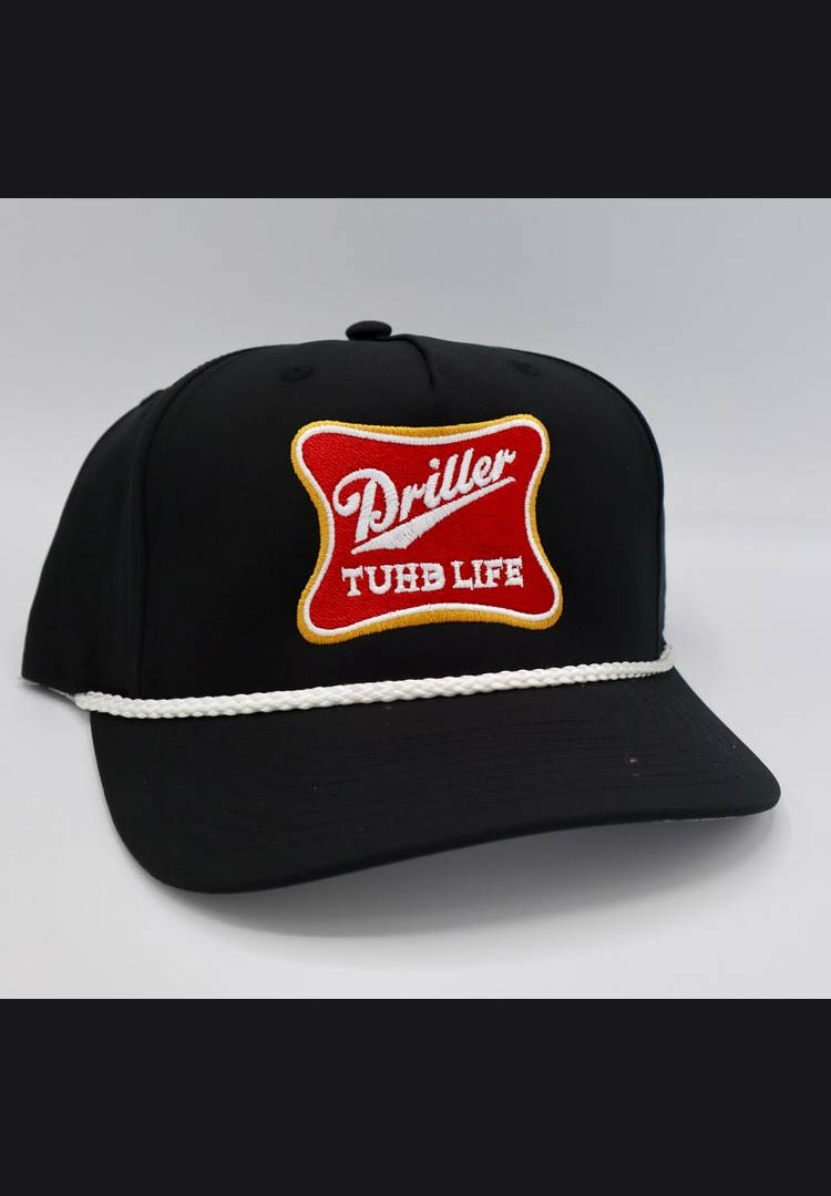 Tug Life Fishing Hat Cap Adjustable Snapback Two Tone Black Red Camping  Hunting